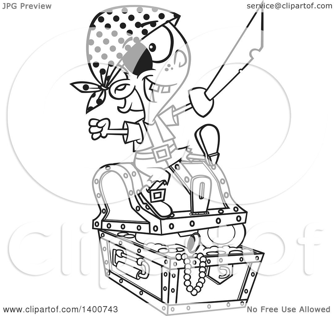 1080x1024 Clipart Of A Cartoon Black And White Pirate Boy Holding A Sword
