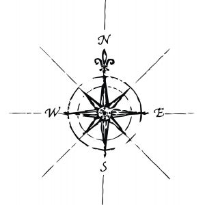 300x300 Vinyl Attraction Pirate Compass Wall Art