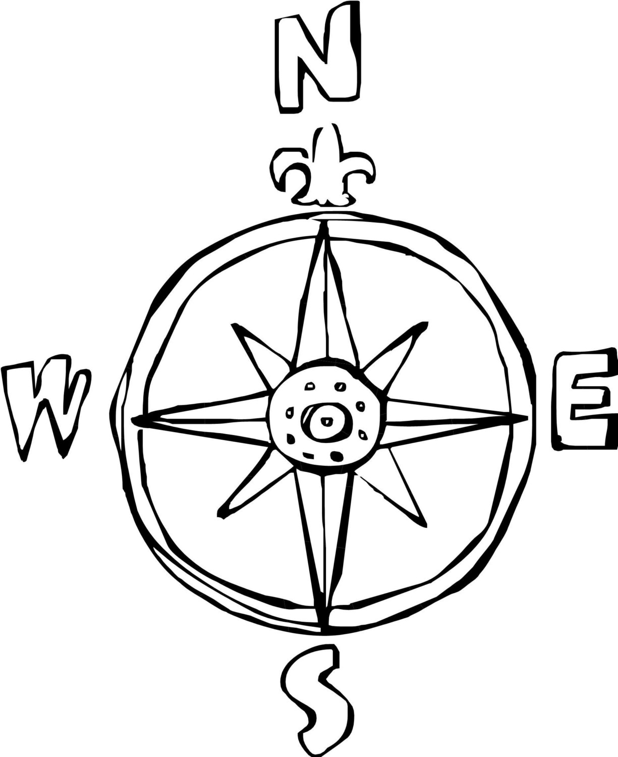 1225x1500 Compass Coloring Pages