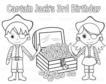 340x270 Pirate Coloring Page Etsy