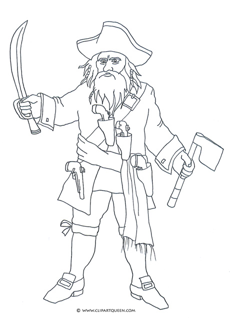 460x664 Pirate Coloring Pages