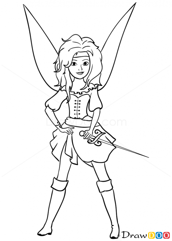 665x933 Pirate Fairy Drawing How To Draw Fairy Pirate, Pirates Hadas