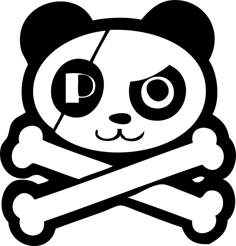 770x800 Pirate Panda Eye Patch Stickers By 108dragons Redbubble