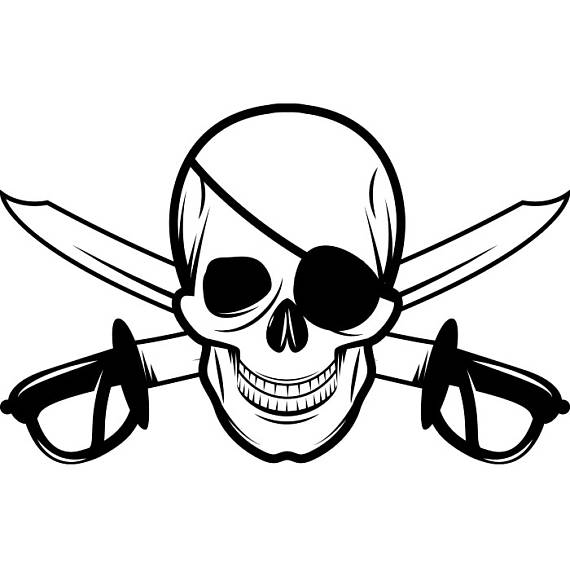 570x568 Pirate Skull