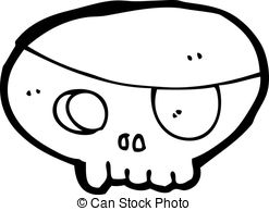 247x194 Pirate Eye Patched Skull. Drawing Art Of Cartoon Pirate Eps