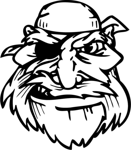 420x480 One Eyed Old Pirate Coloring Page Free Printable Coloring Pages