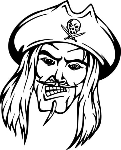 386x480 Pirate Mascot Coloring Page Free Printable Coloring Pages