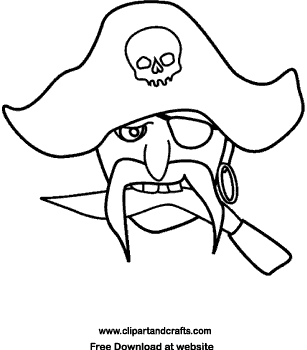 307x350 Pirate Mask Coloring Page Printable Art Coloring