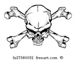 248x194 Free Jolly Roger Pirate Flag With Skull And Cross Bones Art Prints