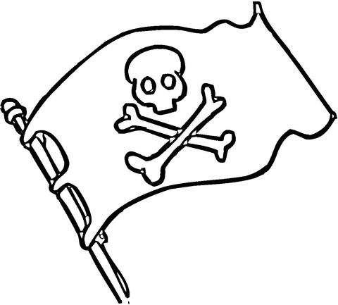 480x433 Pirate Flag Coloring Page Free Printable Coloring Pages