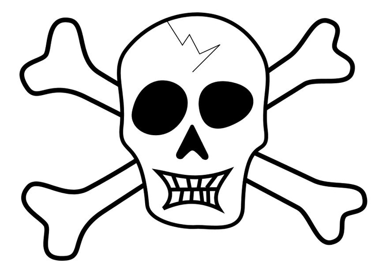 750x531 Coloring Page Pirate Symbol