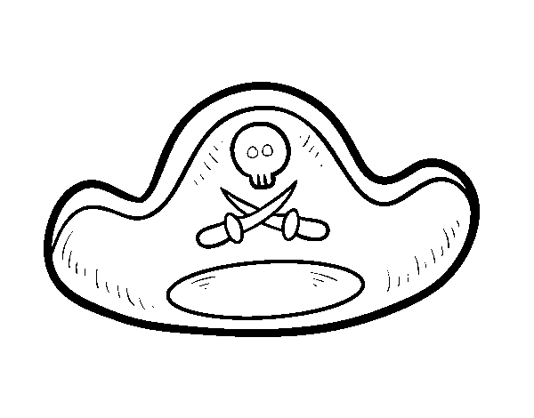 600x470 Pirate Hat Coloring Page