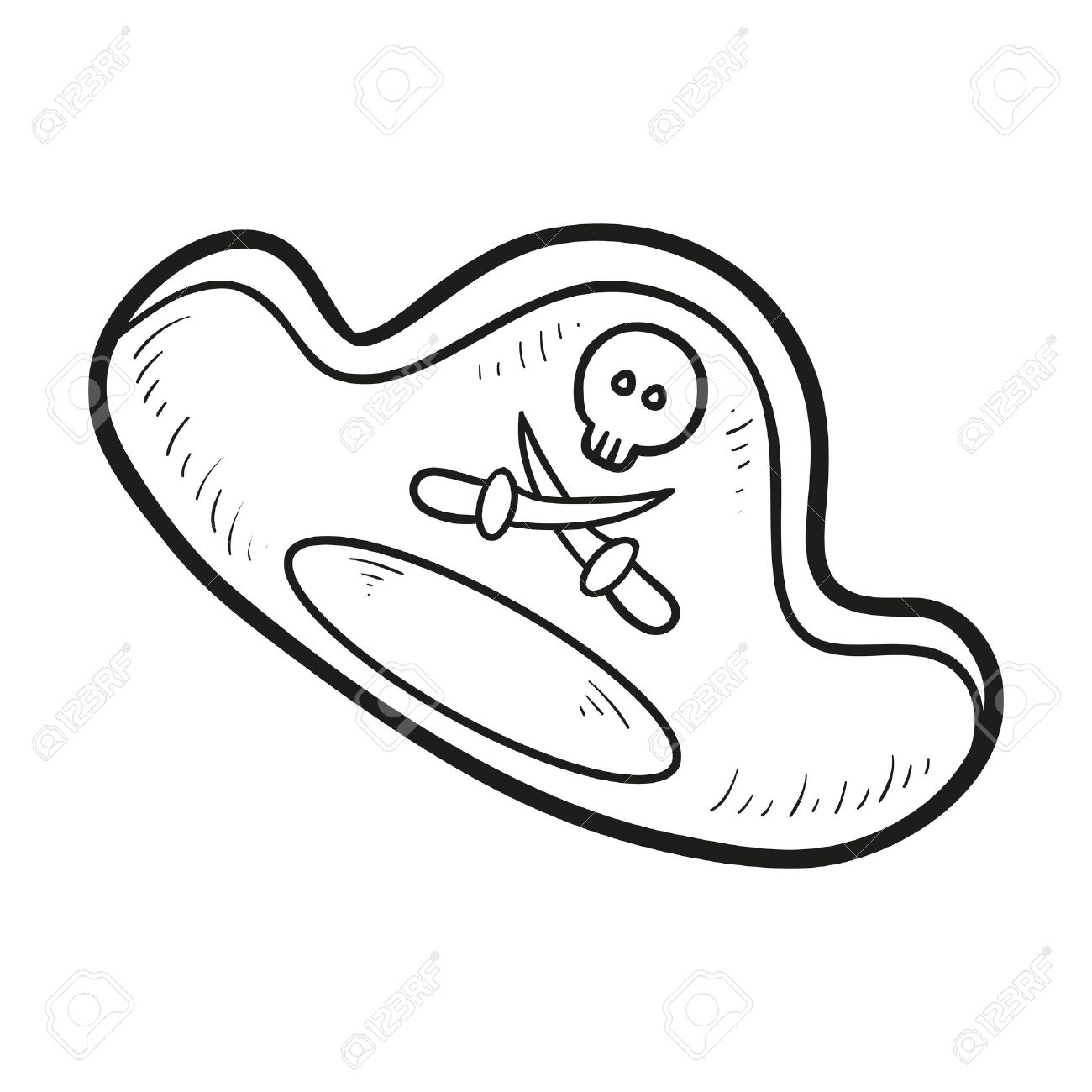 1300x1300 Coloring Book (Pirate Hat) Royalty Free Cliparts, Vectors,