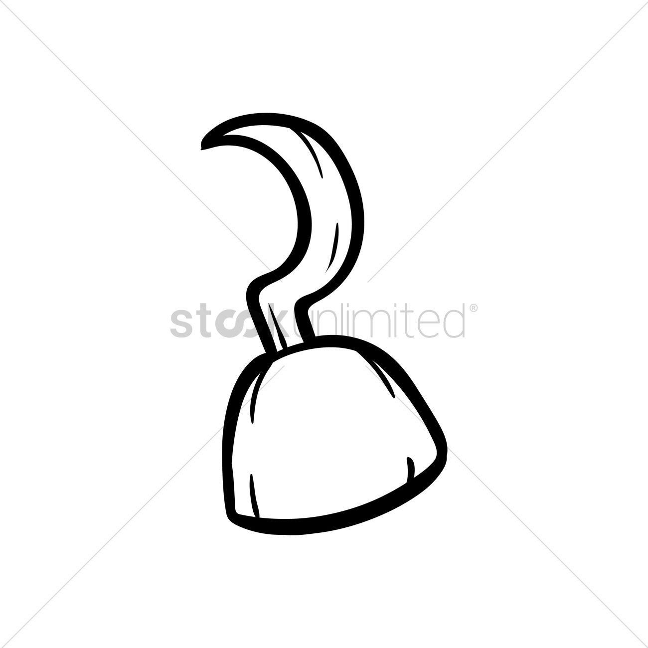 1300x1300 Pirate Hook Vector Image