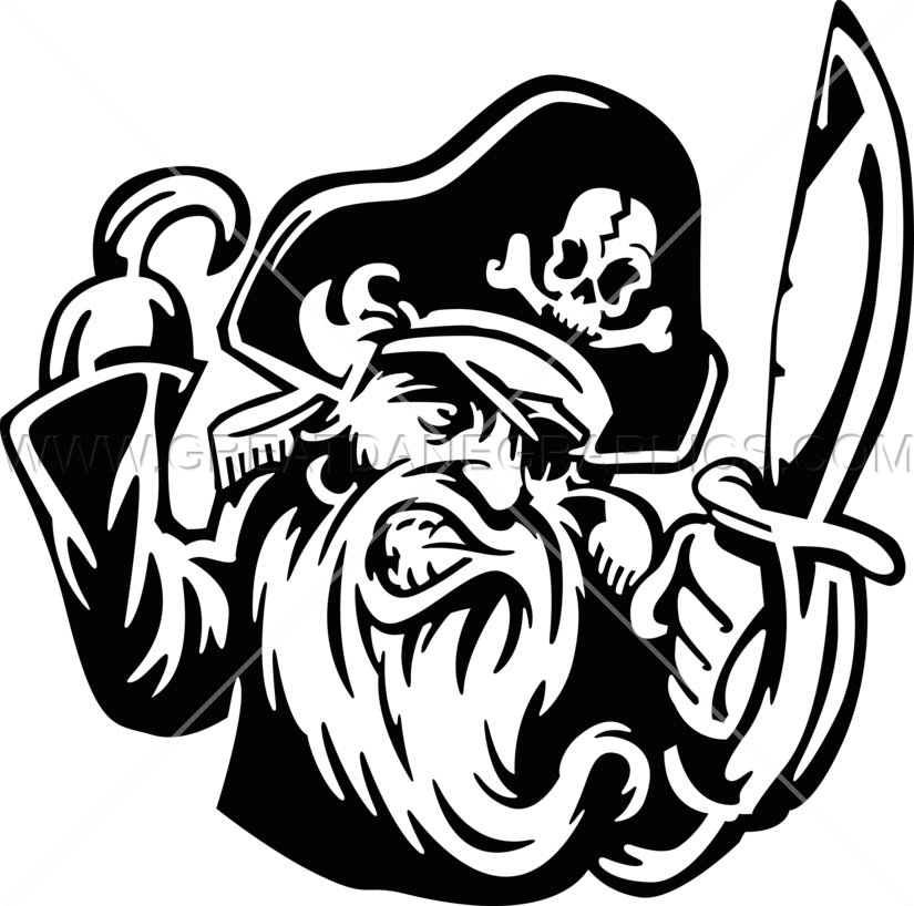 825x818 Pirate With Hook Production Ready Artwork For T Shirt Printing