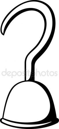 206x450 Pirate Hook Stock Vector Lineartestpilot