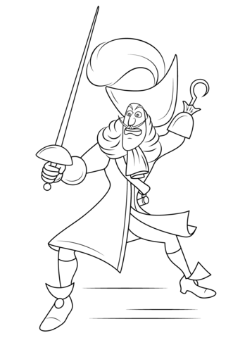 358x480 Disney Captain Hook Coloring Page Free Printable Coloring Pages