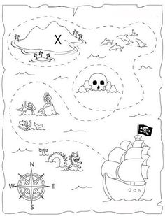 236x309 Free Printable Pirate Map
