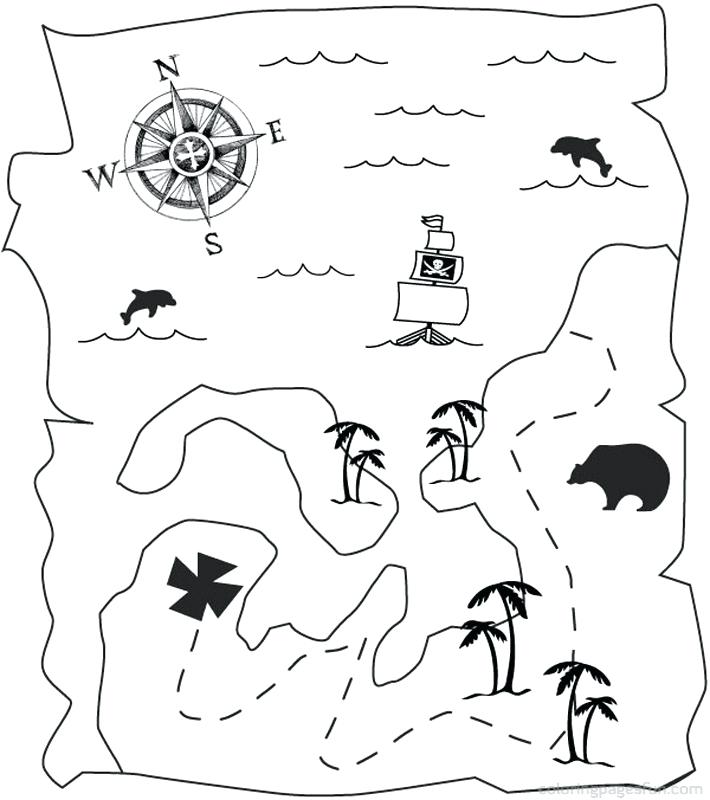 710x800 Map For Coloring Click To See Printable Version Of Treasure Map