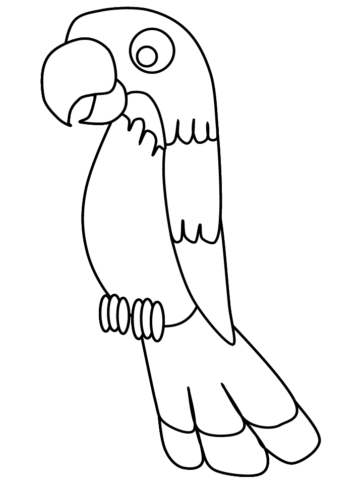 718x957 Parrot Coloring Pages