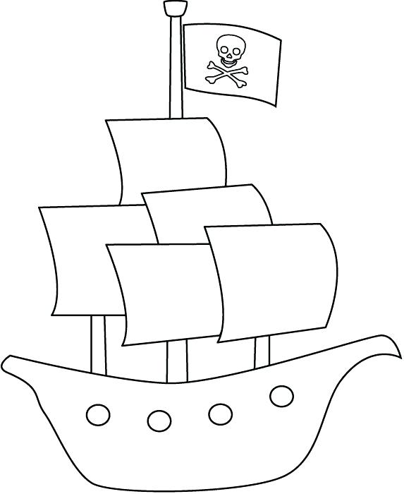 573x700 Minimalist Pirate Ship Coloring Pages Free Download