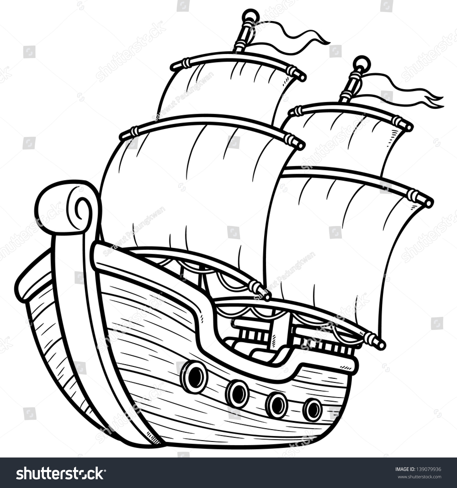 1500x1600 16 Images Of Coin Pirate Ship Drawing Template