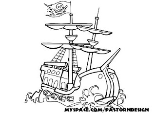 Pirate Ship Line Drawing at GetDrawings | Free download