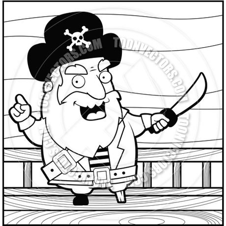 460x460 Pirate Ship (Black And White Line Art) By Cory Thoman Toon