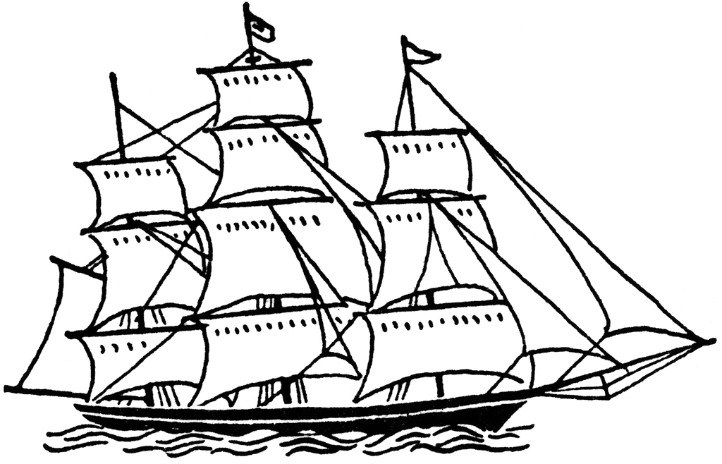 1024x658 Pirate Ship Clipart