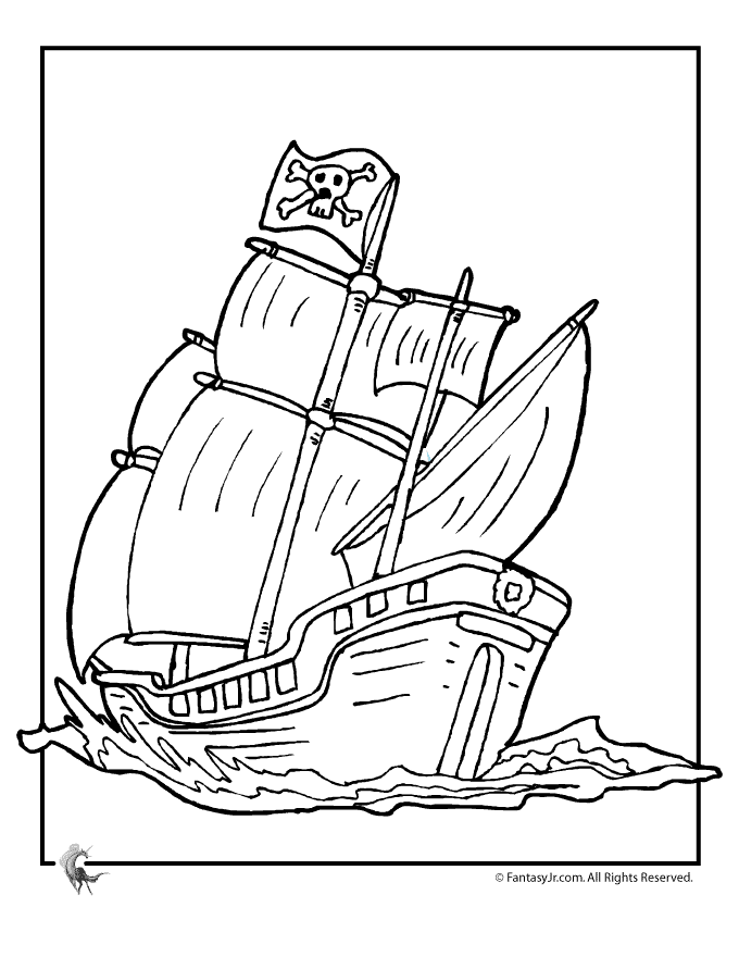 680x880 Ship Coloring Pages
