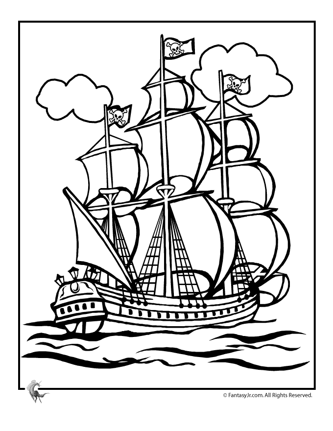 680x880 Bucky The Pirate Ship Coloring Pages Colouring To Beatiful Draw