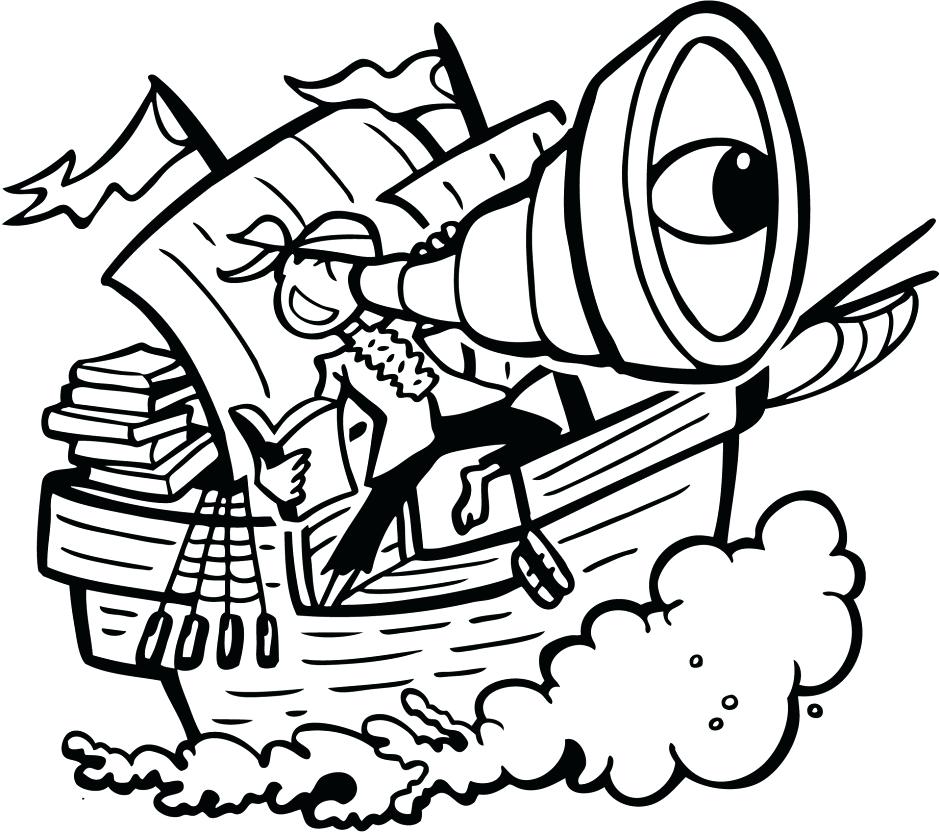 940x833 Cool Pirate Ship Coloring Page Online Transportation Printable