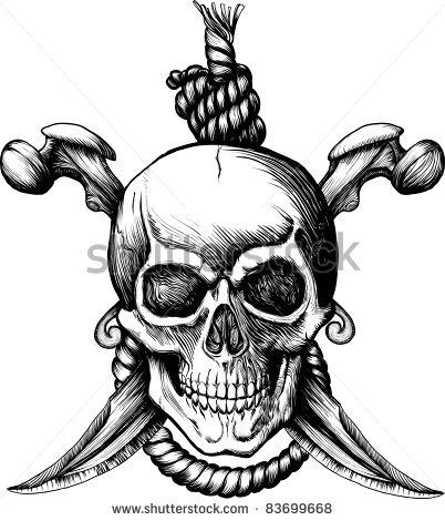 Pirate Skeleton Drawing