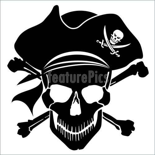 500x500 Illustration Of Pirate Skull