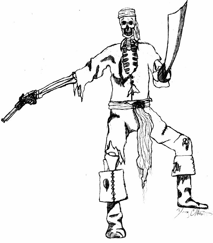 721x821 Skeleton Pirate By Fuyurou