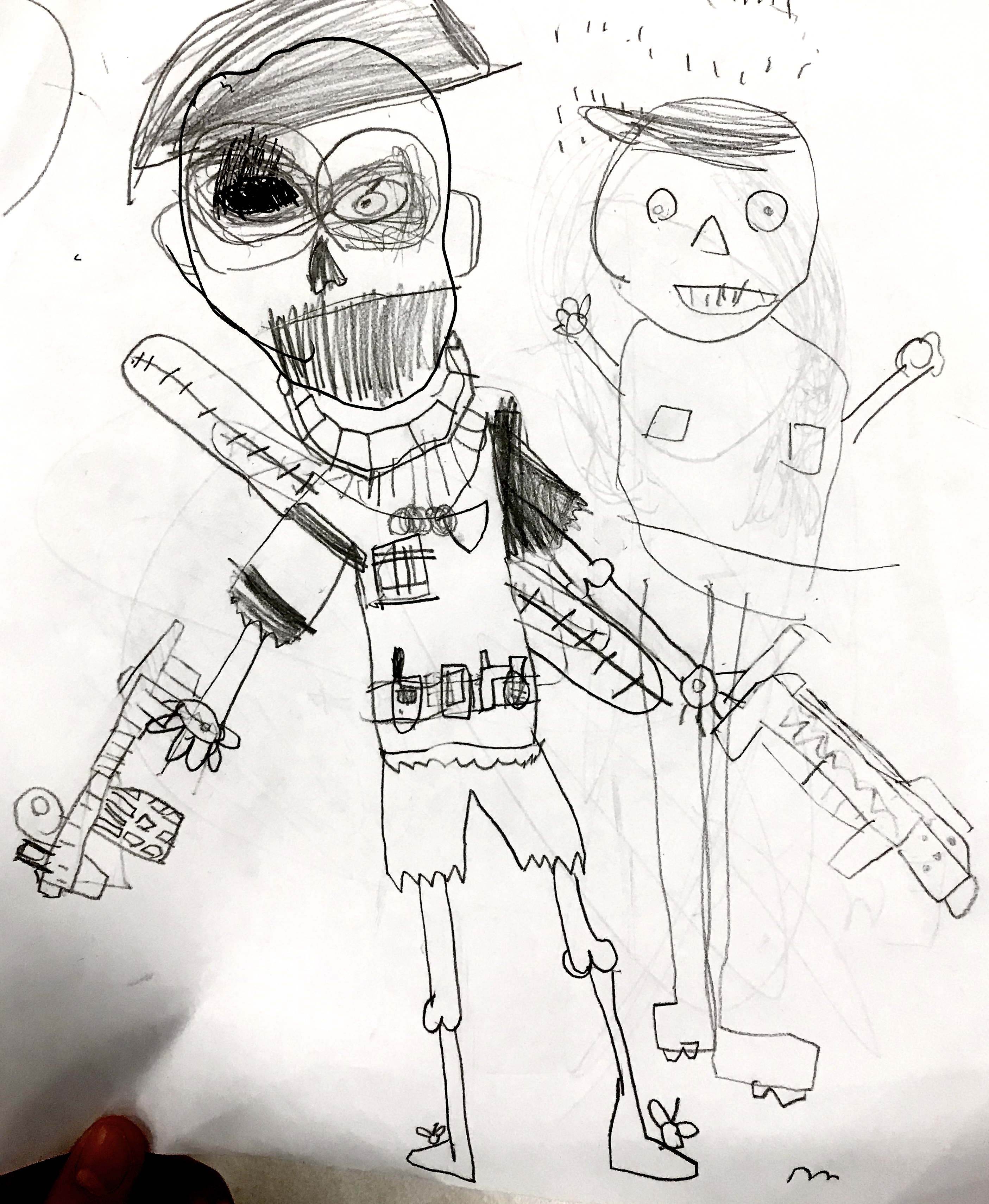 2810x3421 Student's Drawing Of A Pirate Skeleton. Jenny's Cartooning Class