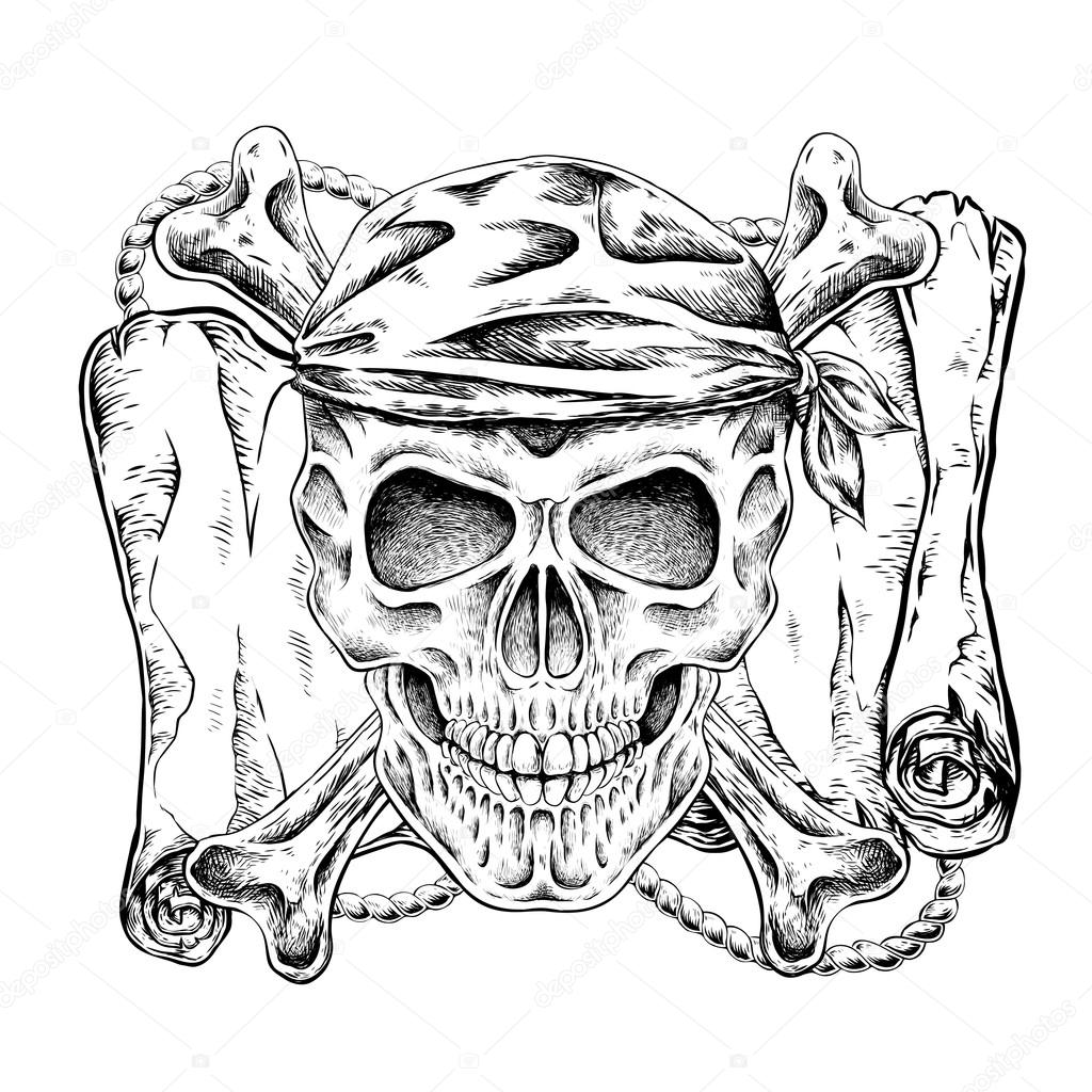 Pirate Skeleton Drawing at GetDrawings | Free download