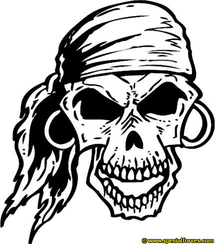 432x491 Skull With Bandana