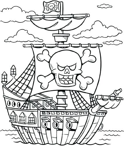 425x510 Pirate Coloring Pages Printable