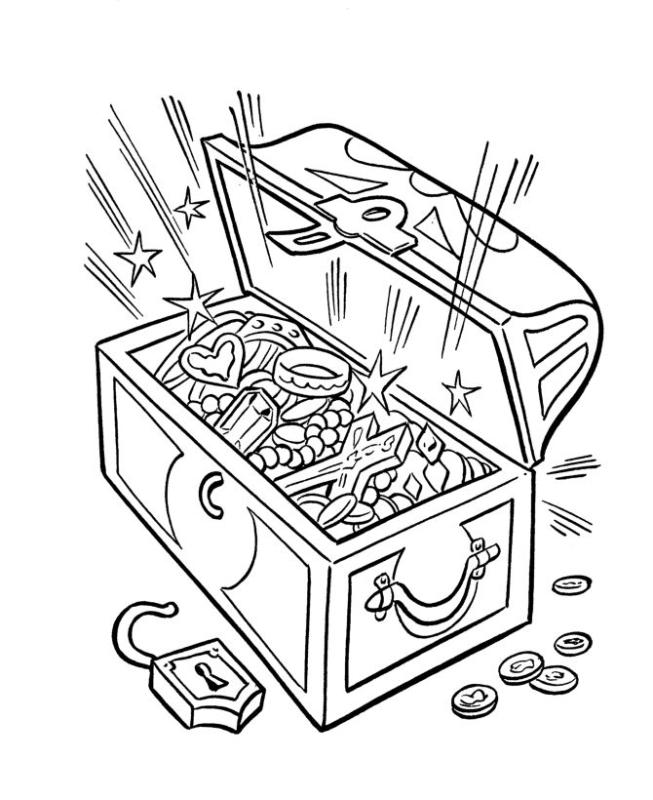 653x800 Pirate Treasure Chest Clipart Black And White