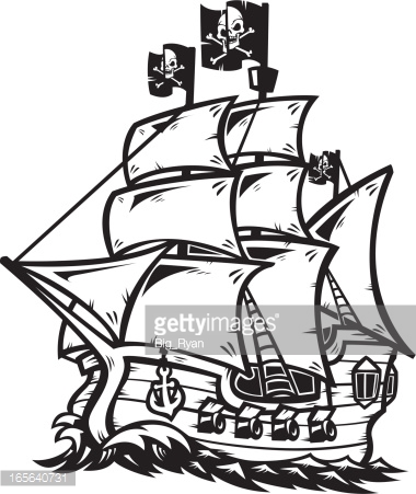 380x451 Image Result For Pirate Ship Cartoon Black And White Ship