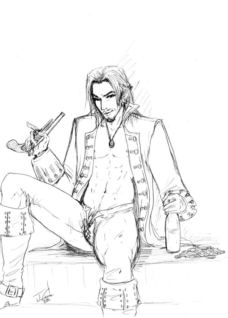 757x1056 Gio The Pirate Sketch By Destinyfall