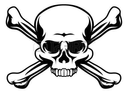450x329 A Skull And Cross Bones Drawing Like A Pirates Jolly Roger