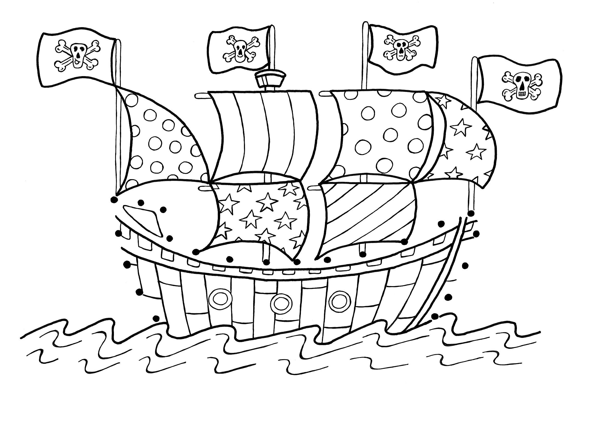 2339x1654 Pirates Coloring Page Timykids