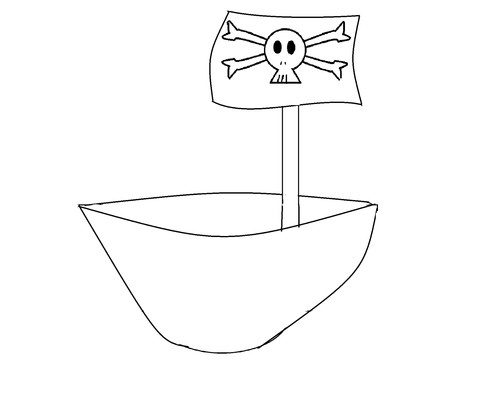 1600x1317 Pirate Ship Outline