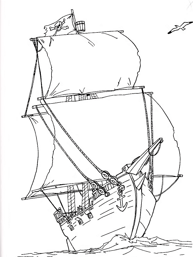 768x1021 Coloring Pages Of A Pirate Ship The Coloring Pages