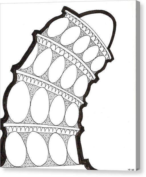 512x622 Leaning Tower Of Eggs Drawing By Phil Burns