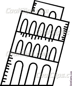 250x300 Leaning Tower Of Pisa Vector Clip Art