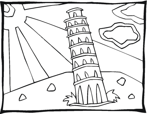 480x370 Tower In Pisa Coloring Page Free Printable Coloring Pages