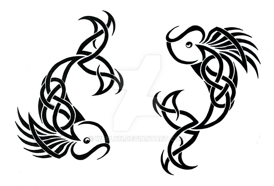 900x610 Pisces Tribal Tattoo By Weslyn